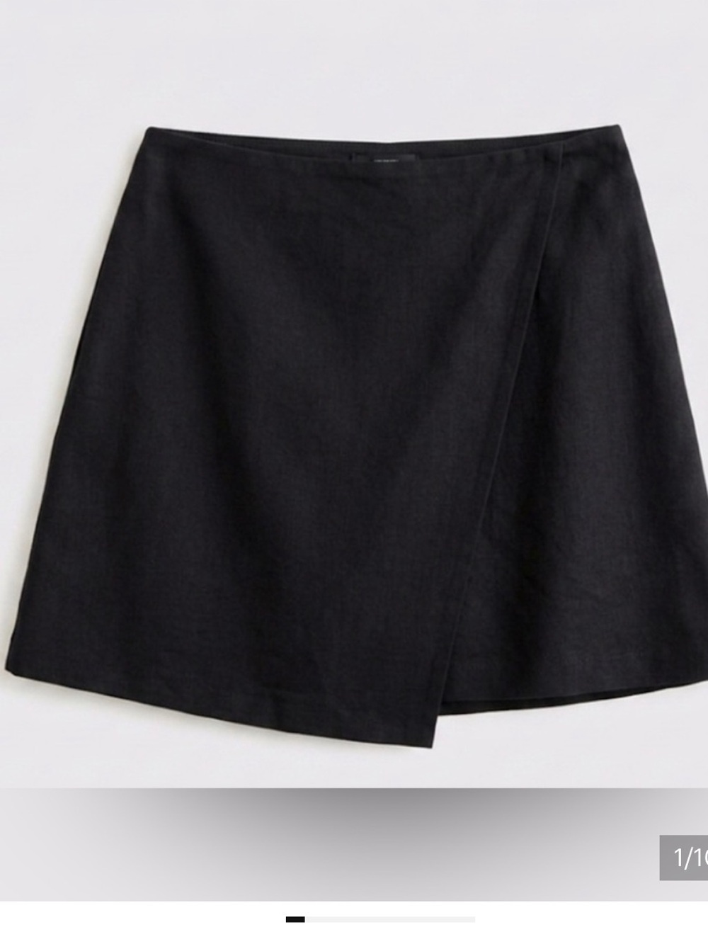 Abercrombie & Fitch Black Linen Blend Wrap Skort Size Small